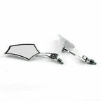 Rear View Mirrors 8mm 10mm for Motorcycle Chopper Cruiser Dirt Bike (GT9)