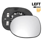 Heated Left Side White Mirror Glass for Honda Civic (2005–2012)