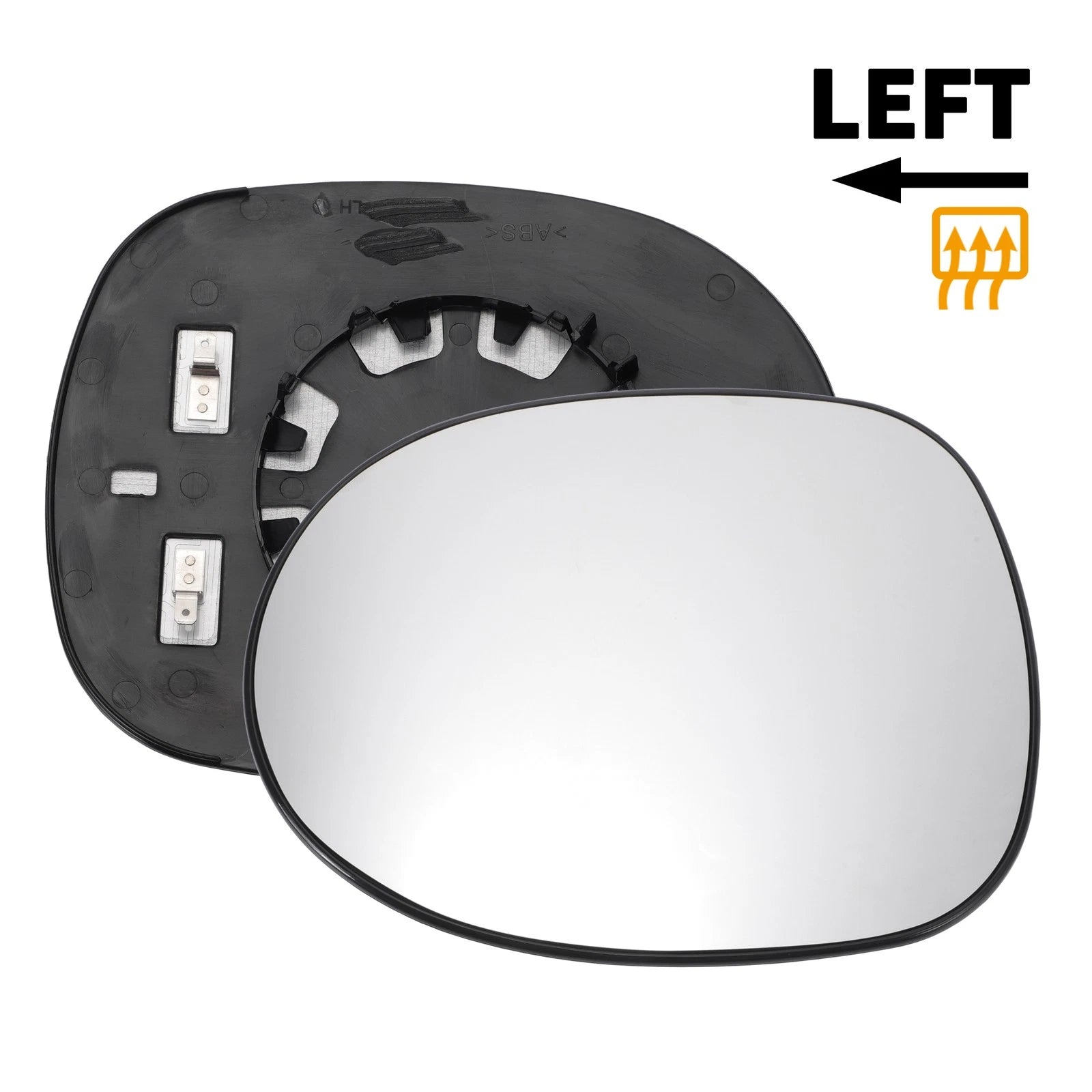 Heated Left Side White Mirror Glass for Honda Civic (2005–2012)