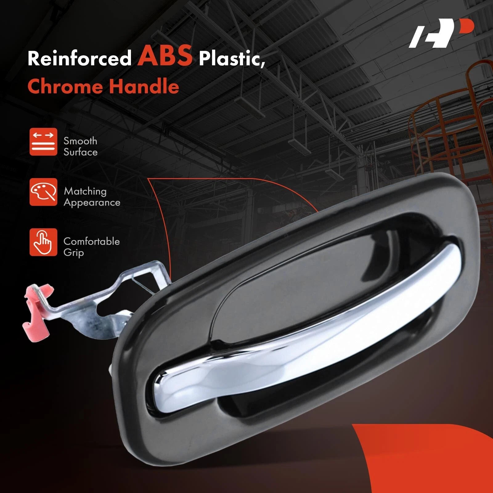 2X Rear Exterior Door Handle for Silverado 1500 2004â2006 Silverado 2500