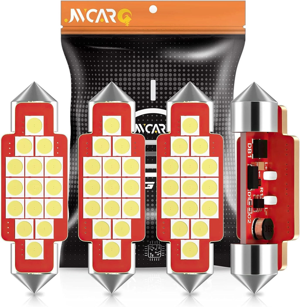 Set of 4 578 LED Light Bulbs for (12V, 41mm, 42mm)