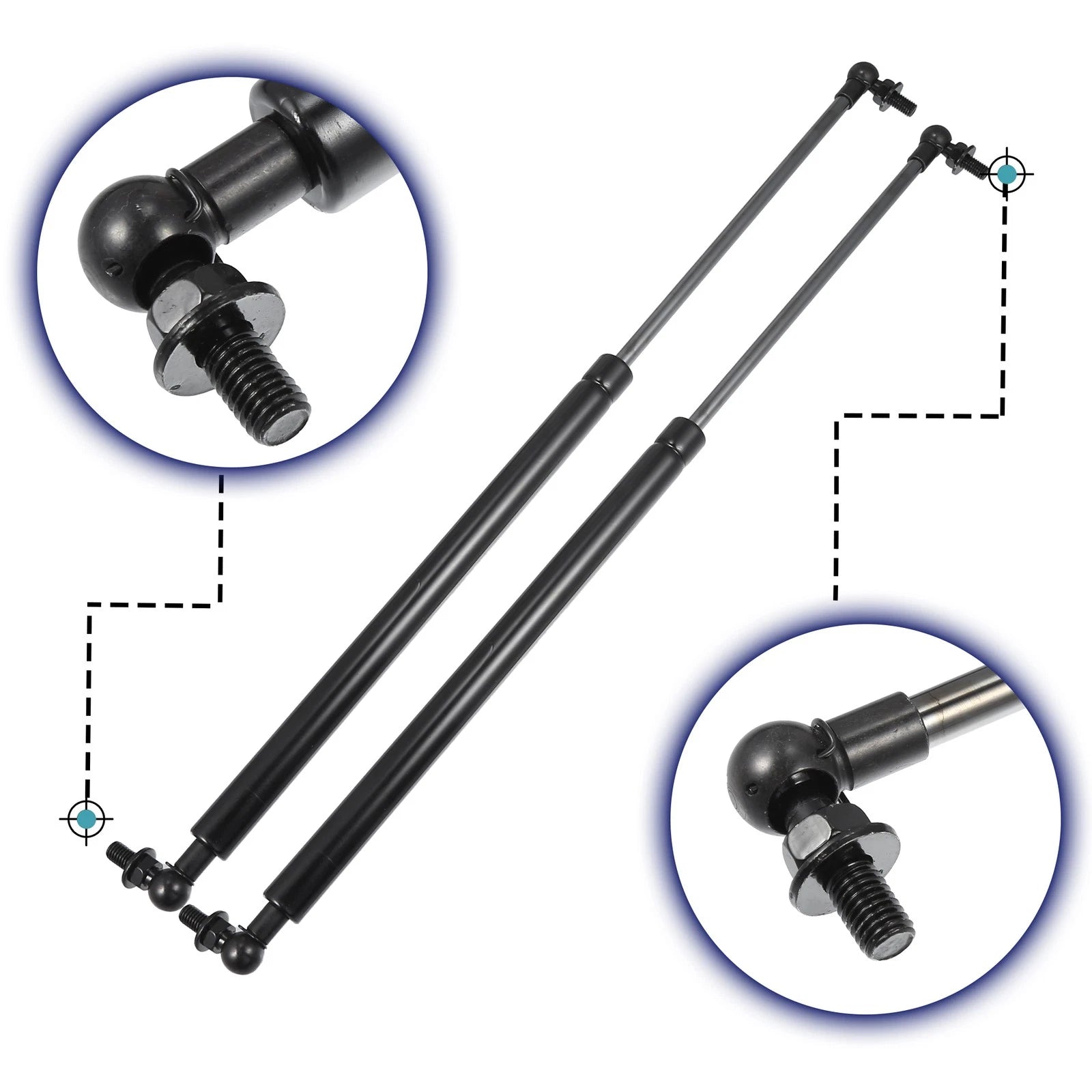 2 Pcs Rear Hatch Liftgate Gas Lift Supports for Nissan Skyline (1999–2002)