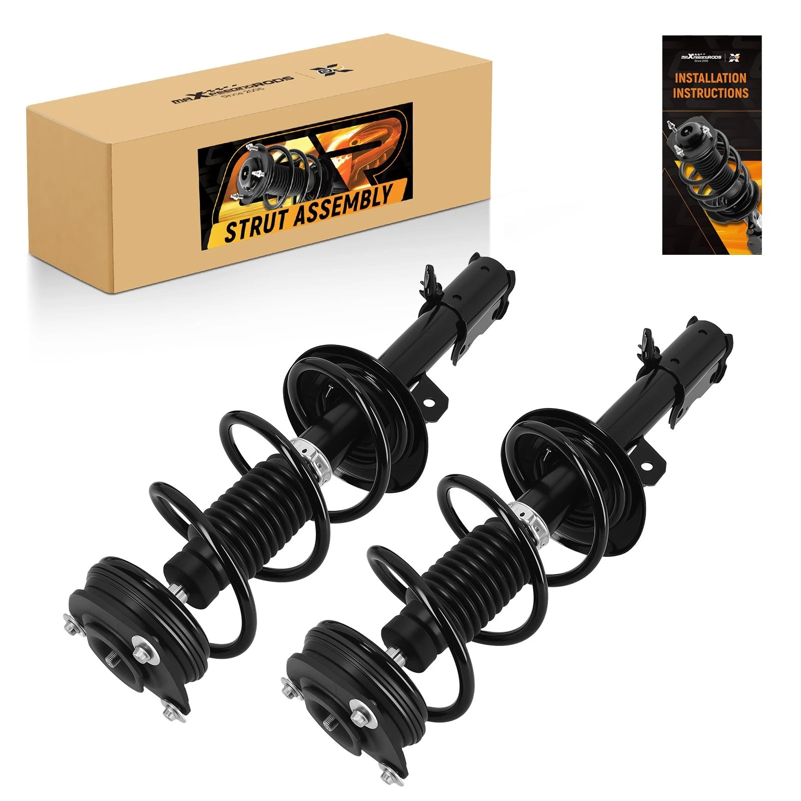 2X Front Complete Struts w/ Coil Spring for Nissan Rogue AWD (2008–2012)