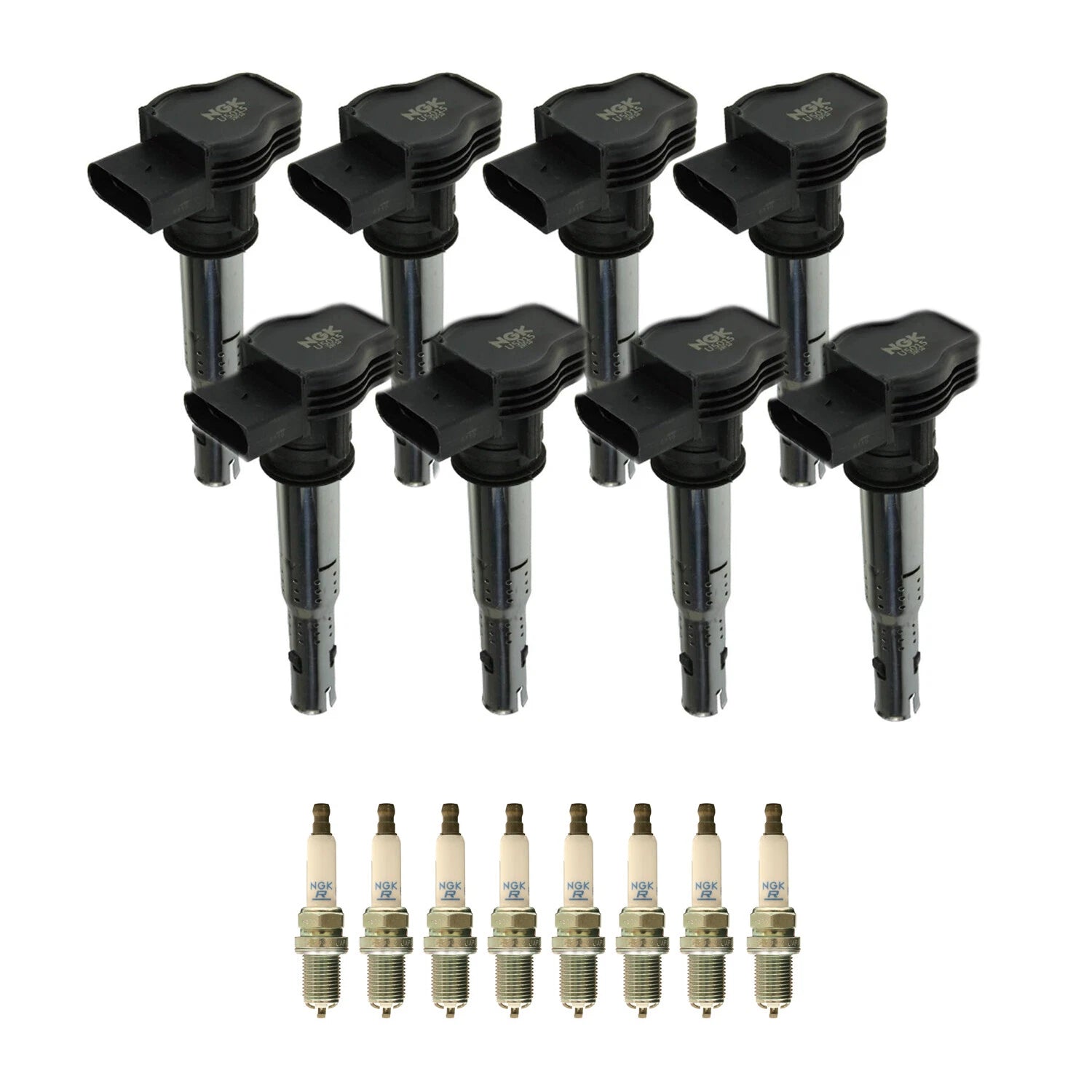 8 NGK Laser Platinum Ignition Coils Spark Plugs for Audi RS4 4.2 V8 (2007–2008)