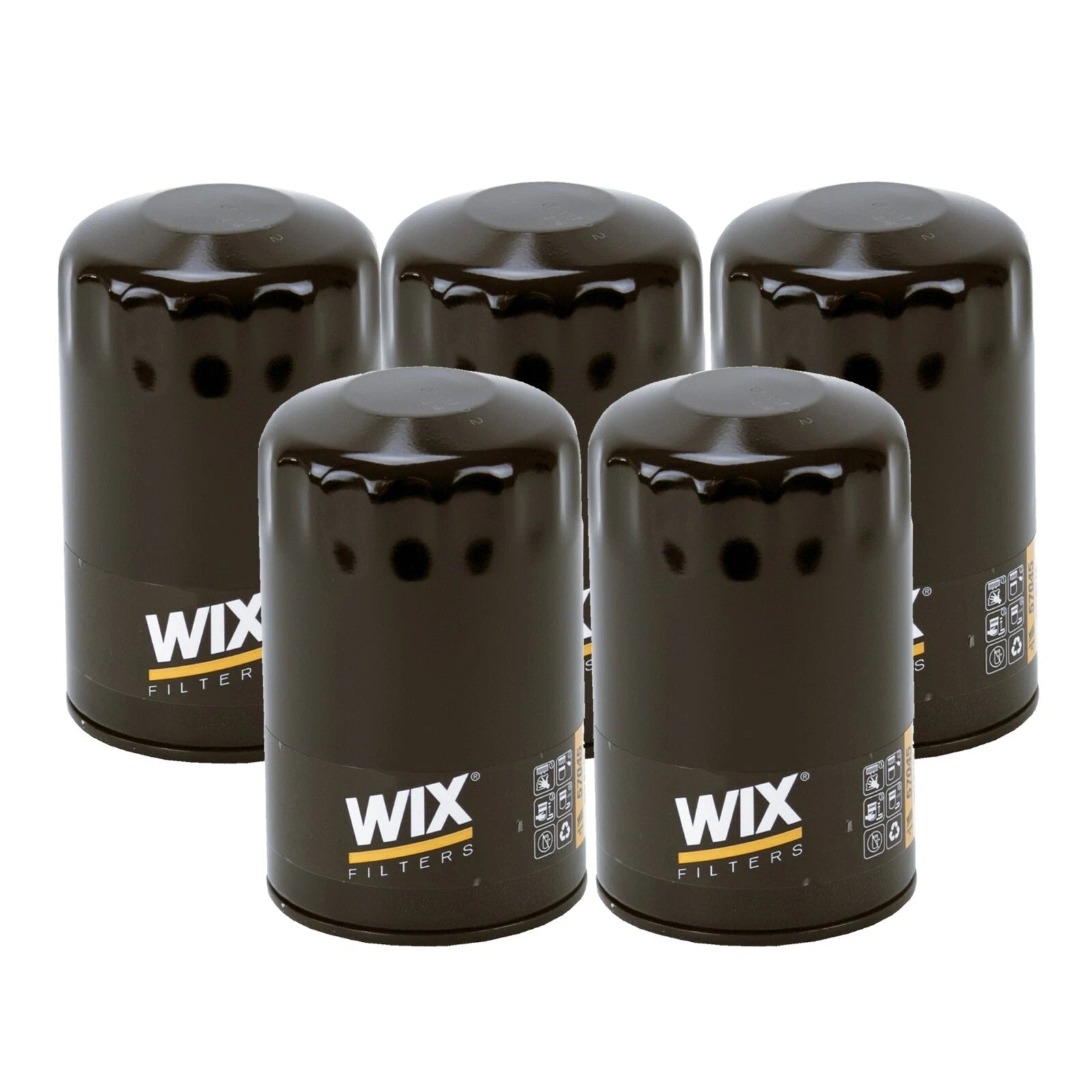 Set of 5 Wix Engine Motor Oil Filters for Dodge Jeep Mitsubishi Ram 3.7L