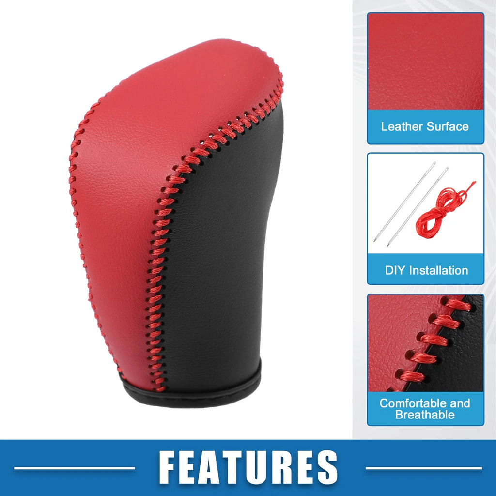Gear Shifting Knob Cover for Nissan Rogue (2017) PU Leather Black