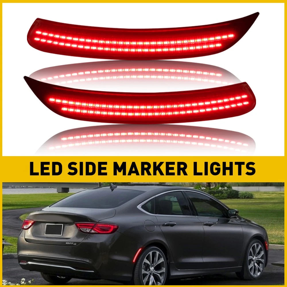Smoked Lens LED Side Marker Lights for Chrysler 200 (2015–2017)