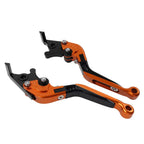Extendable Brake Clutch Levers  Orange for Kawasaki Ninja 650R ER6F ER6N