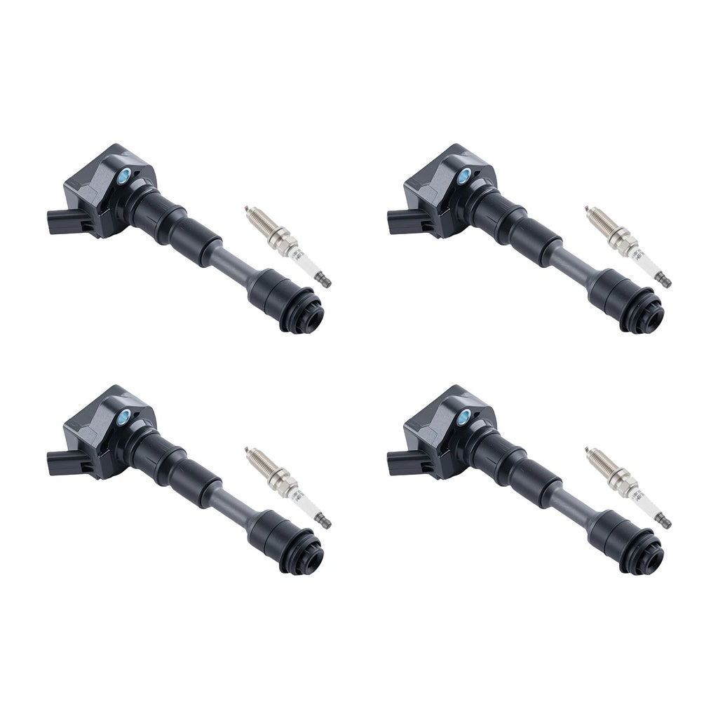 4X Ignition Coil + Iridium Spark Plug for Volvo XC40 XC70 S80 (2015–2021)