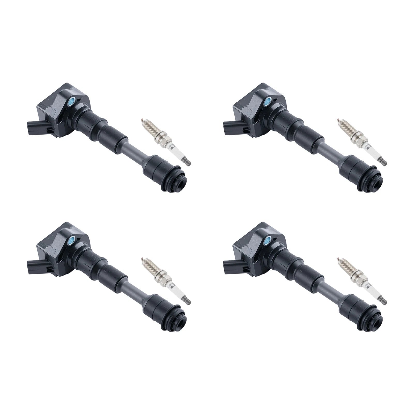 4X Ignition Coil + Iridium Spark Plug for Volvo XC40 XC70 S80 (2015–2021)
