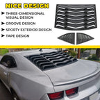 Rear + Side Window Louvers for Chevy Camaro (2010–2015)