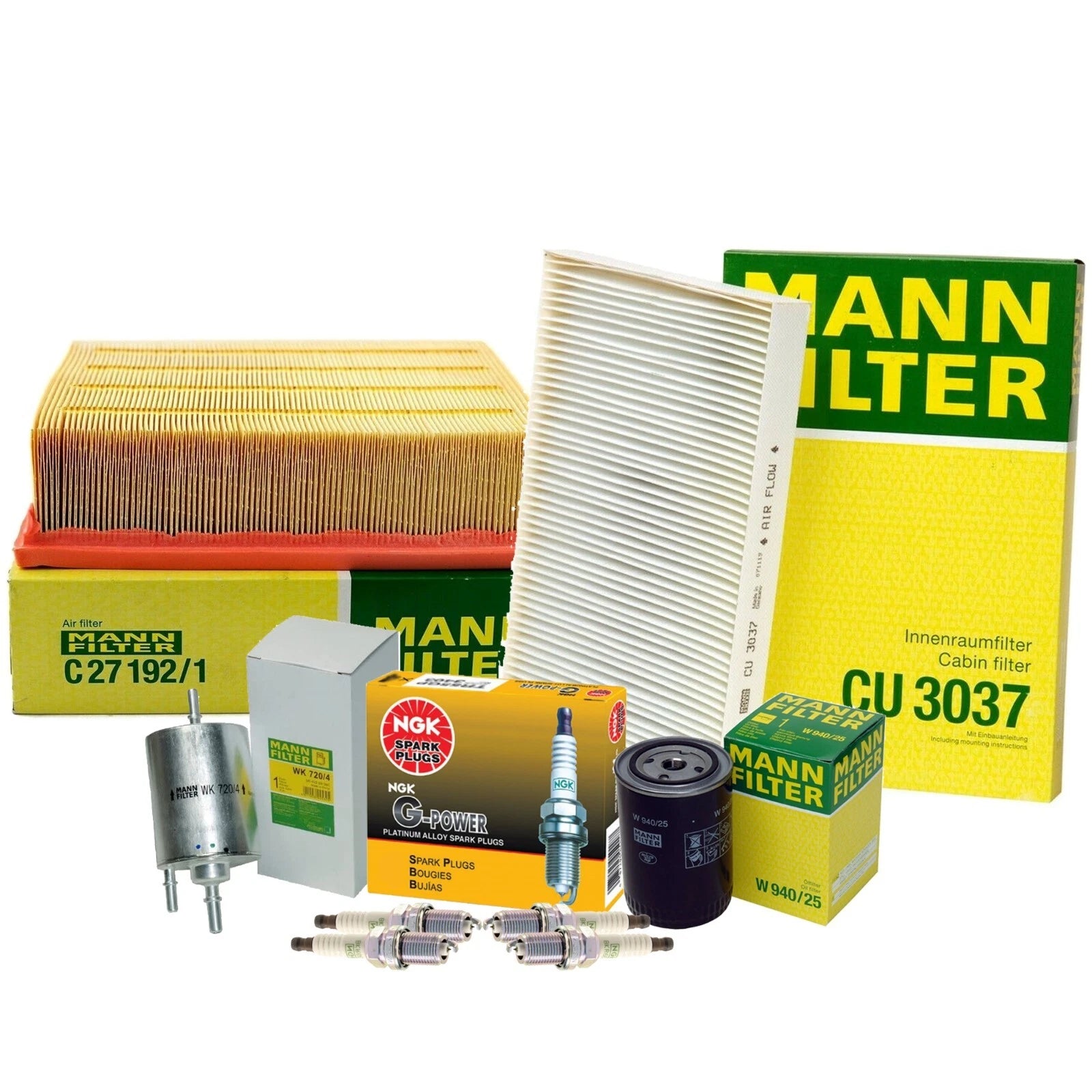 Tune Up Kit with Mann Filters & NGK Spark Plugs for Audi A4 Cabriolet (2004)