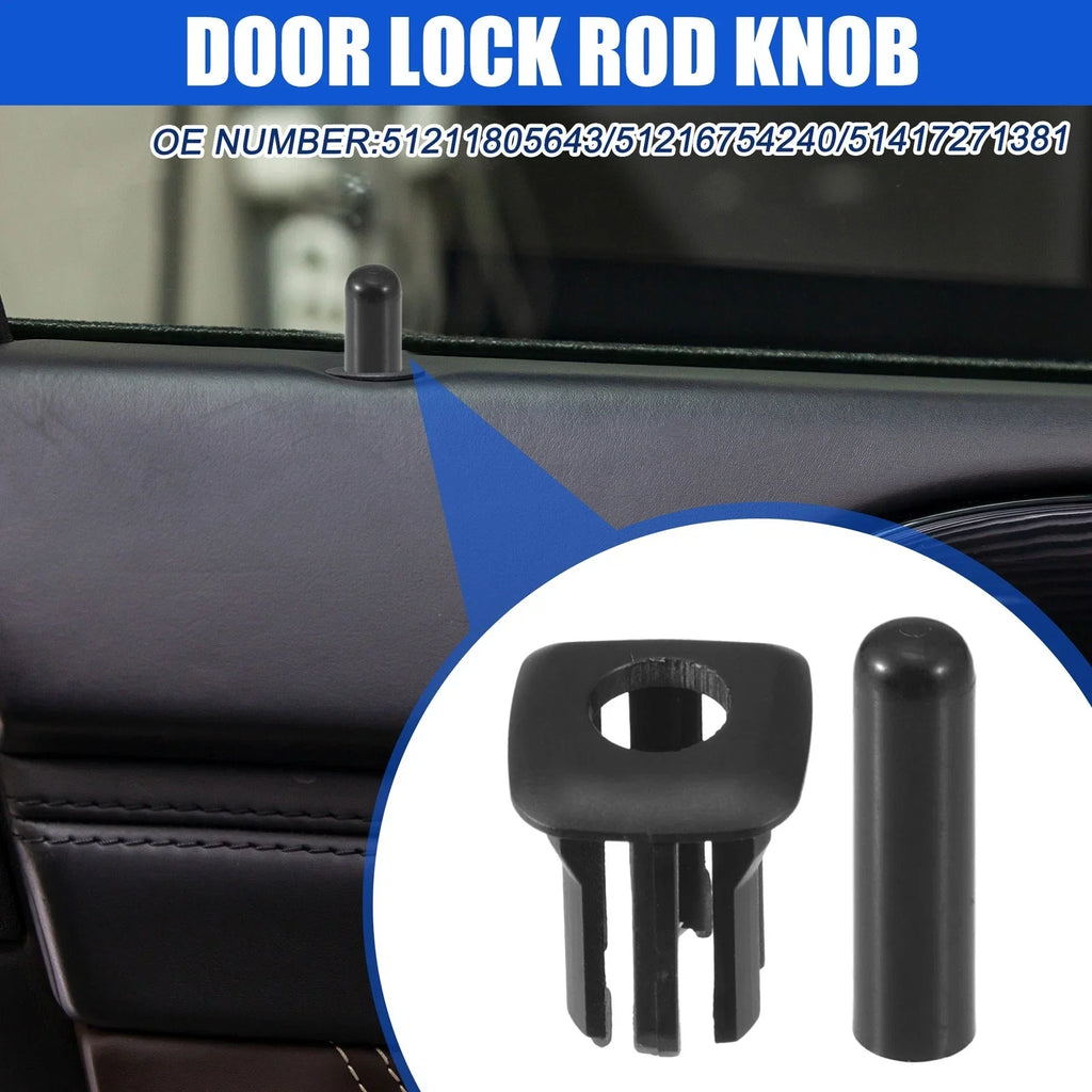 Door Lock Rod Knob and Locking Button Cover for BMW 328i