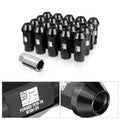 20Pcs M12x1.5 Closed End Acorn Lug Nuts for Universal Fit (Black)