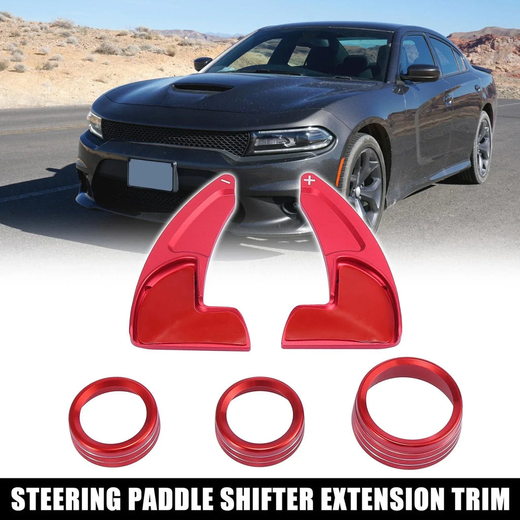 Steering Wheel Shift Paddle Extension Trim Set for Dodge Charger (2015-2023)