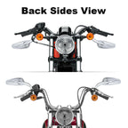 Rear View Mirrors for Harley Touring Electra Street Road Glide (2014–2023) Chrome/Black