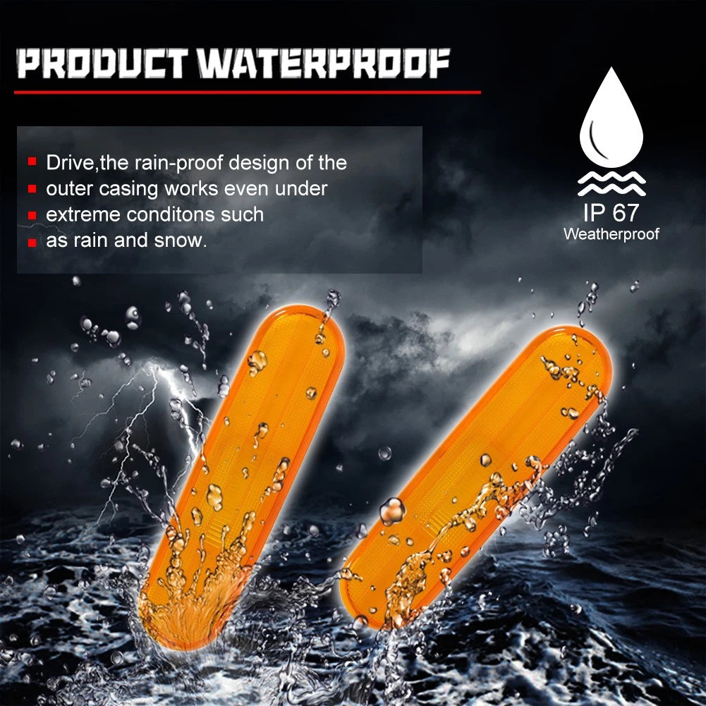 Front Amber Lens Side Marker Parking Light Pair for Honda Civic Si (2002–2005)