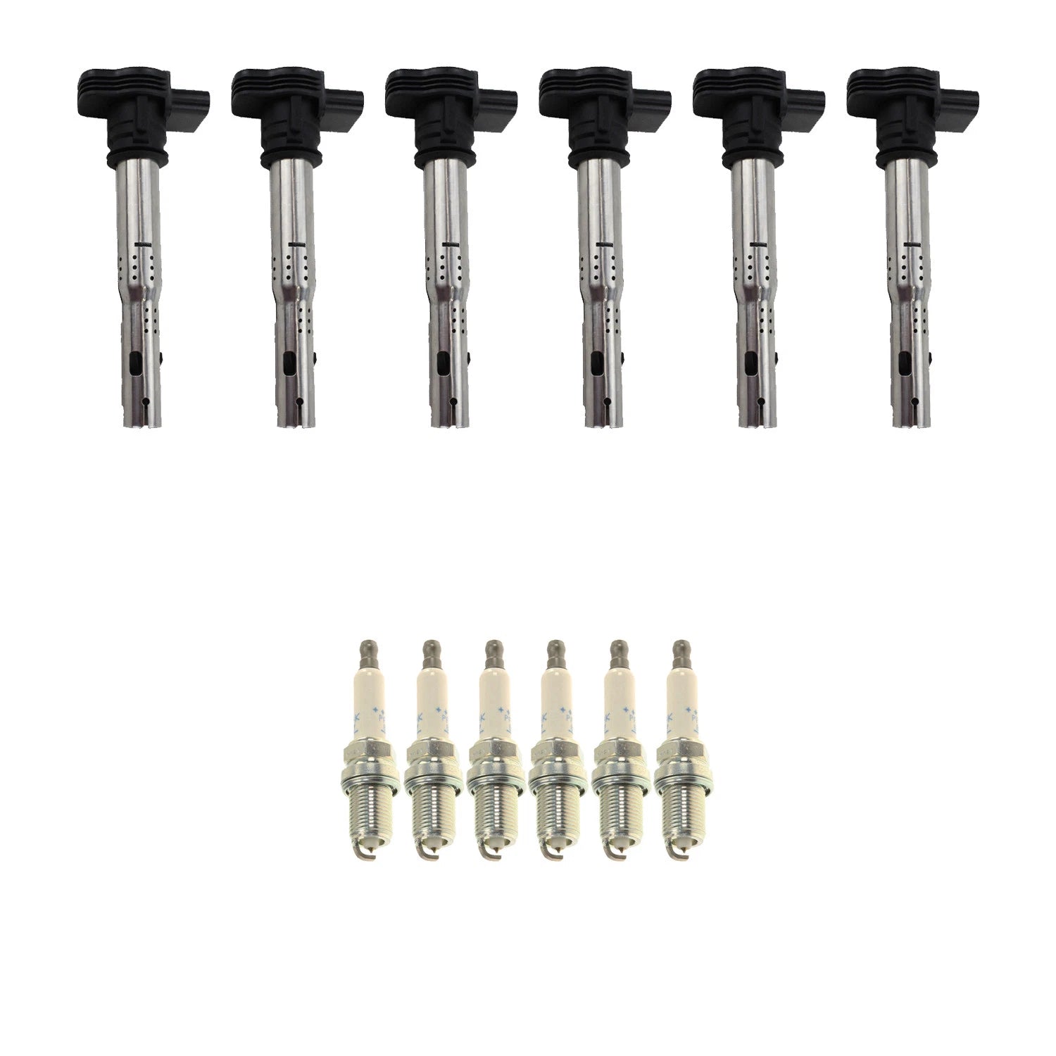 Set of 6 NGK Ignition Coils & Platinum Spark Plugs for Q7 3.0 V6