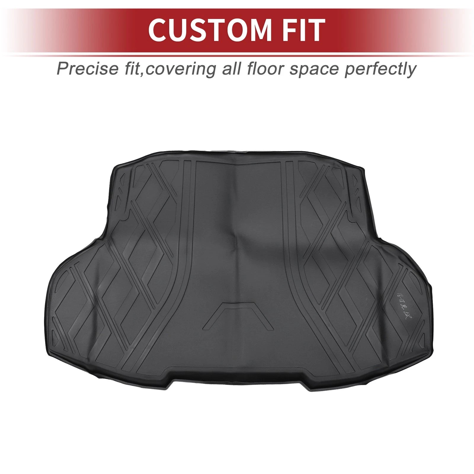 Cargo Liner Rear Trunk Mat for Honda Civic Type R (2017–2021) TPE Diamond Pattern