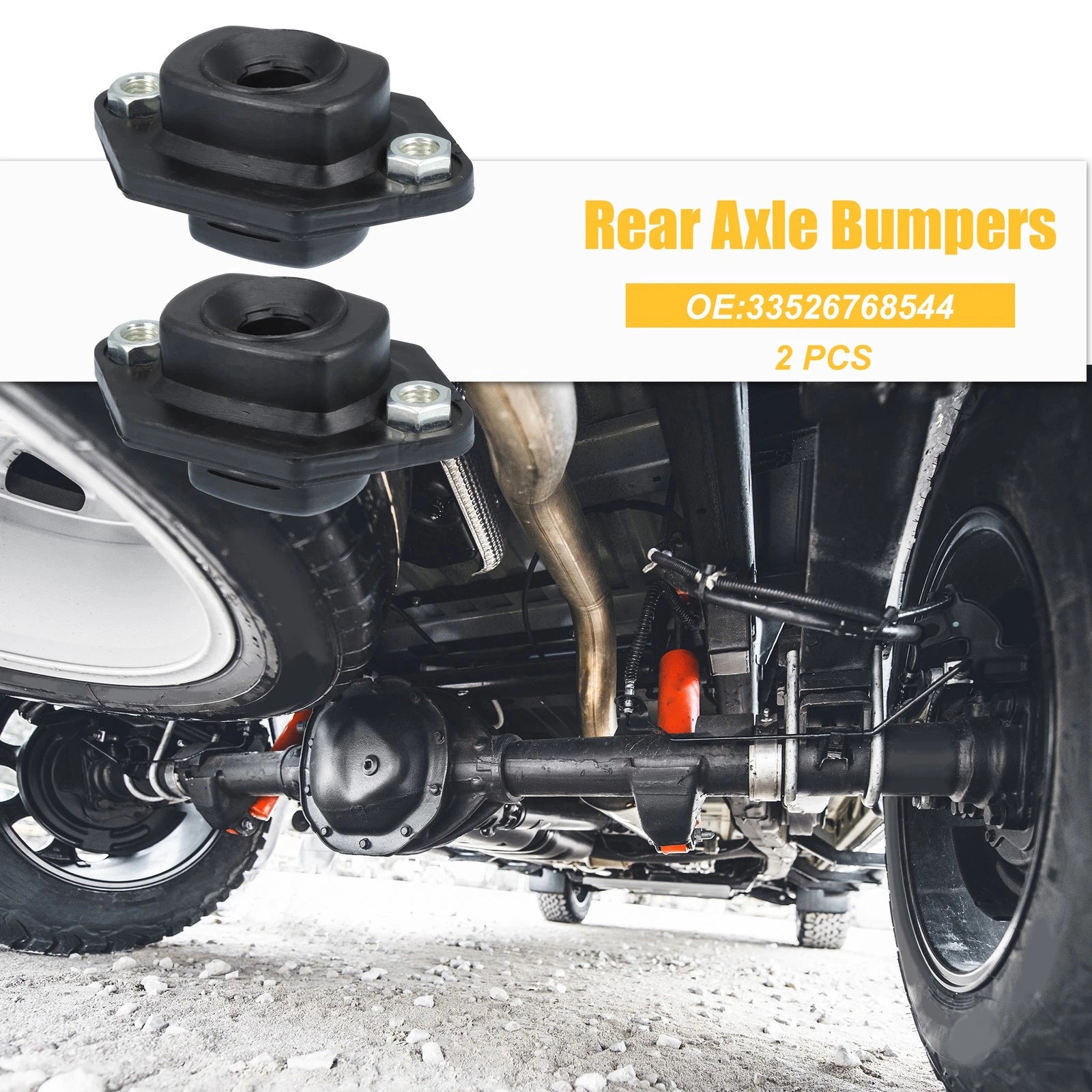 2X Rear Lower Jounce Bumpers No.33526768544 for BMW 1 Series (2004–2013)