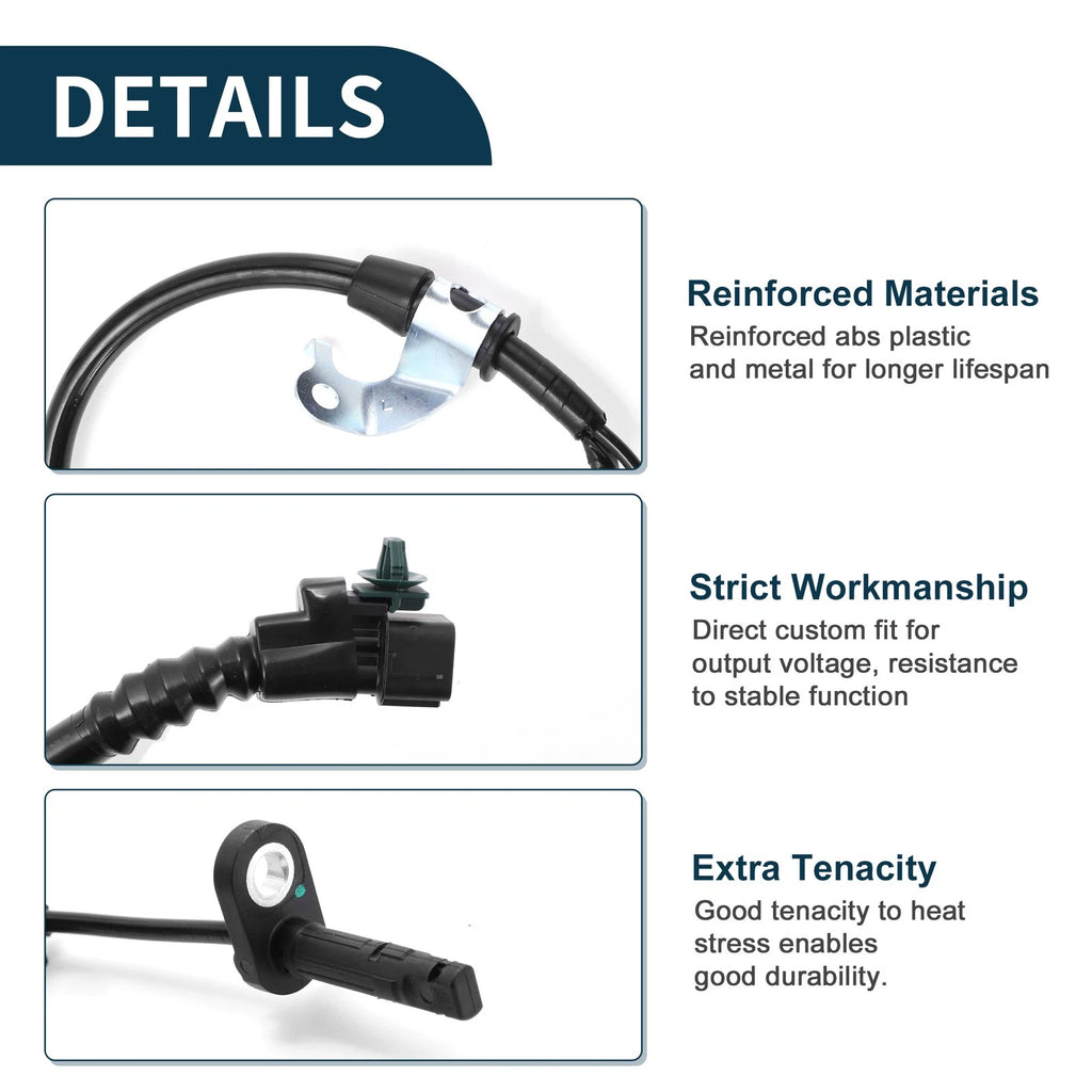 Rear Left ABS Wheel Speed Sensor No. 47560-TBA-T01 for Honda Civic (2016–2022)