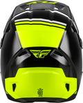 FLY Racing Kinetic Verdict Off-Road Helmet for Large Size (Black/Hi-Vis Yellow/Grey)