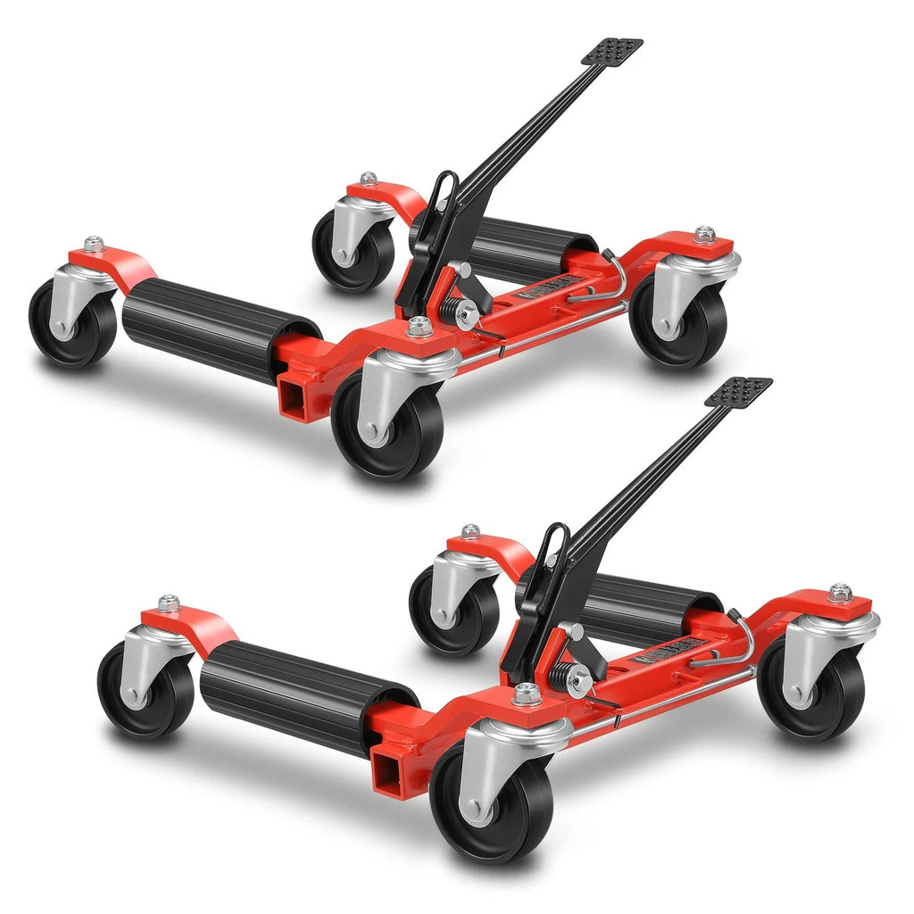 Set of 2 Hydraulic Wheel Repair Dolly Jacks 10.2"-22.4" 1250lbs