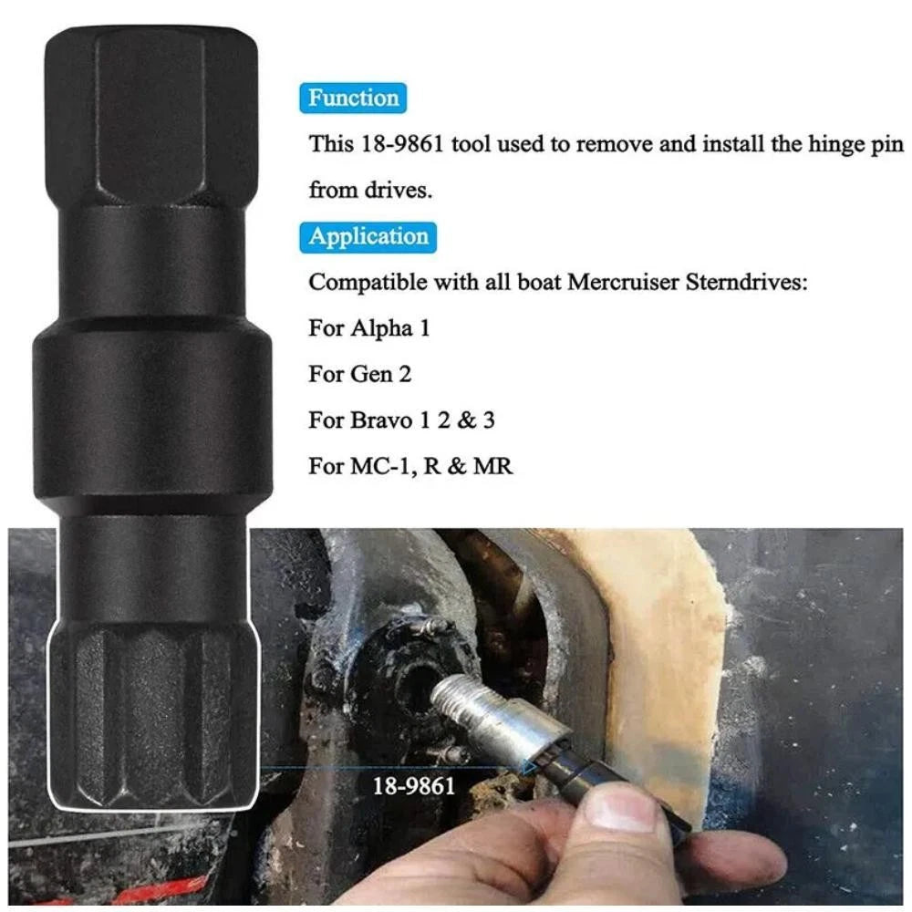 Gimbal Transom Hinge Pin Pivot Tool for MerCruiser Bravo Alpha (1991–2023) 91-78310 18-9861