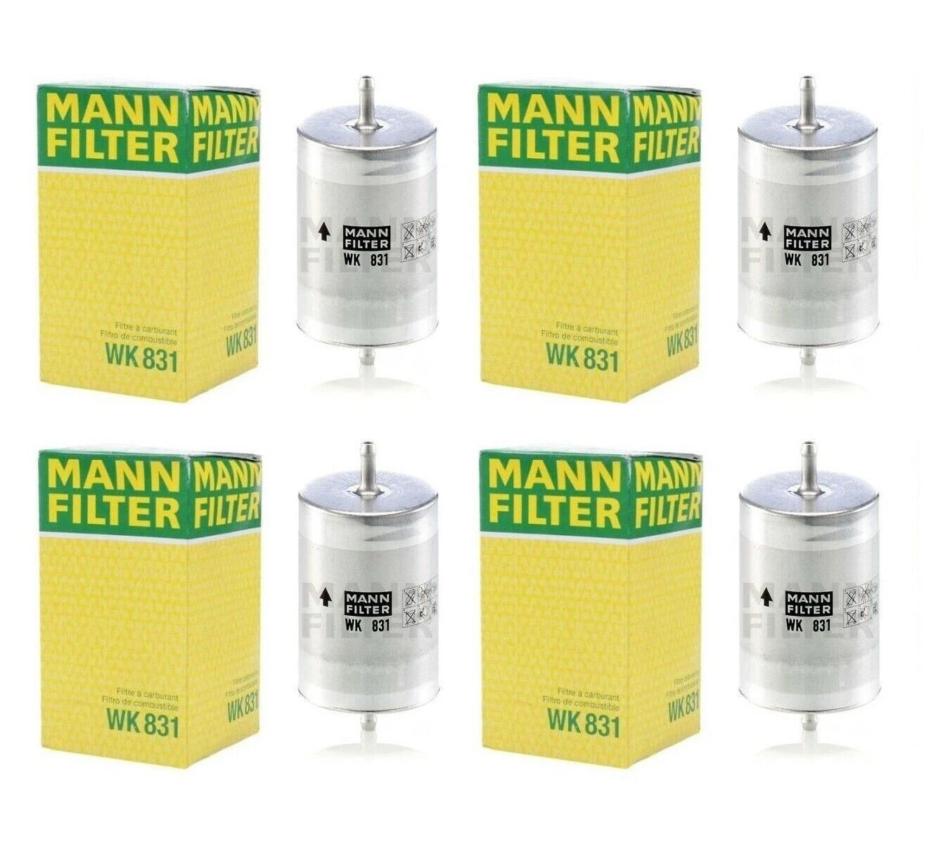 Set of 4 Fuel Filters for Mercedes-Benz W114 W140 W210 W202 (OEM)