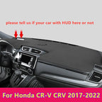 Leather Car Dashboard Cover Dash Protector Mat for Honda CR-V (2017–2022)