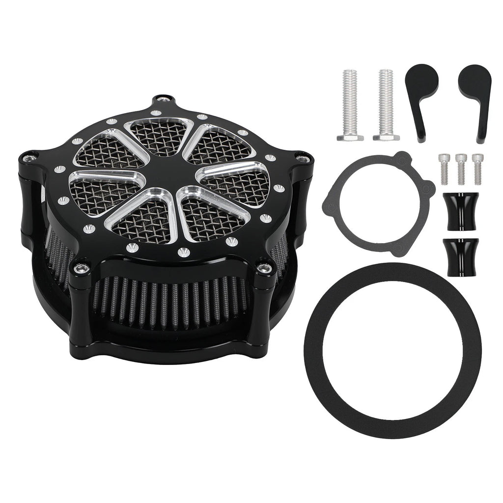 Black Air Intake Filter Kit for Harley Sportster XL883 1200 (2004–2022)