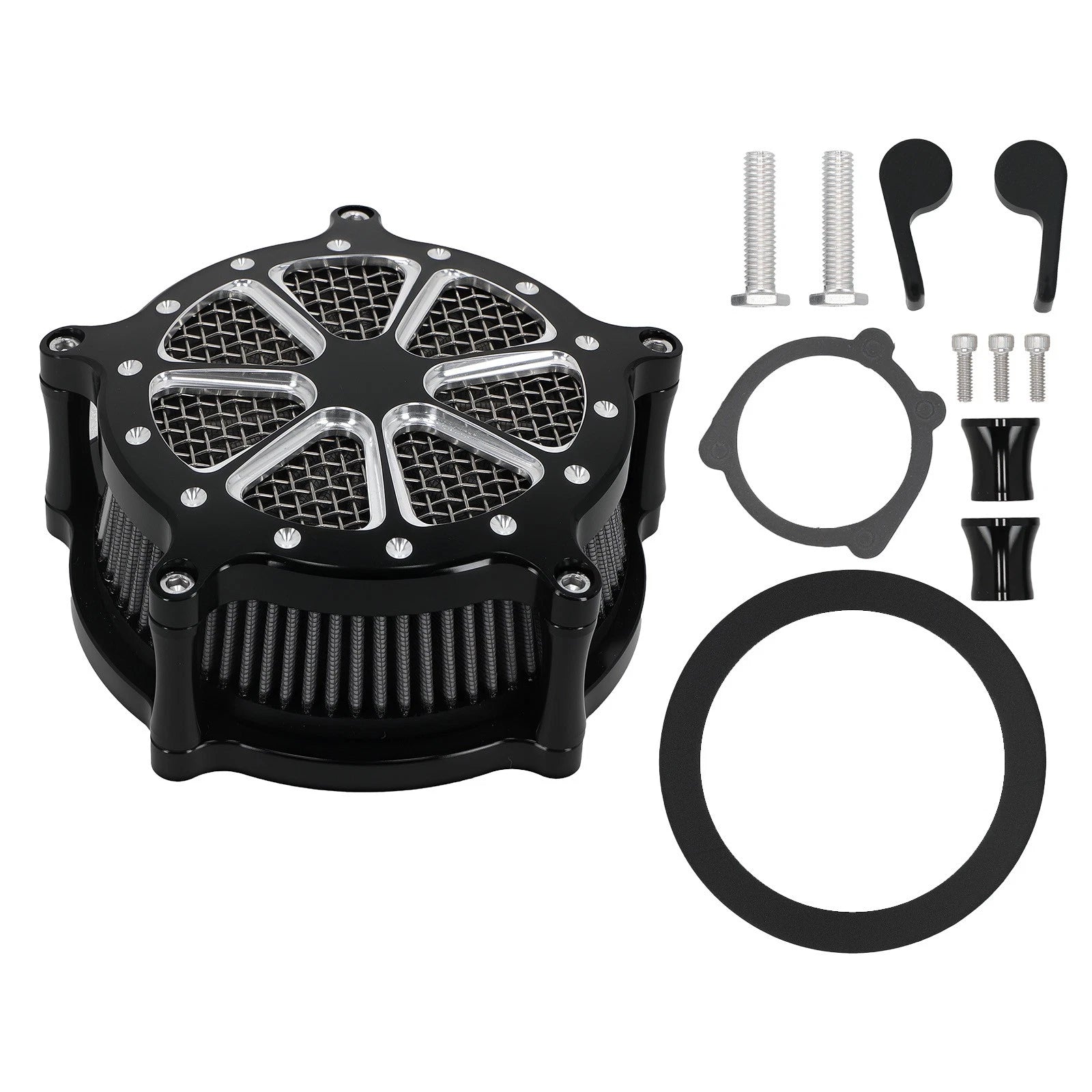 Black Air Intake Filter Kit for Harley Sportster XL883 1200 (2004–2022)
