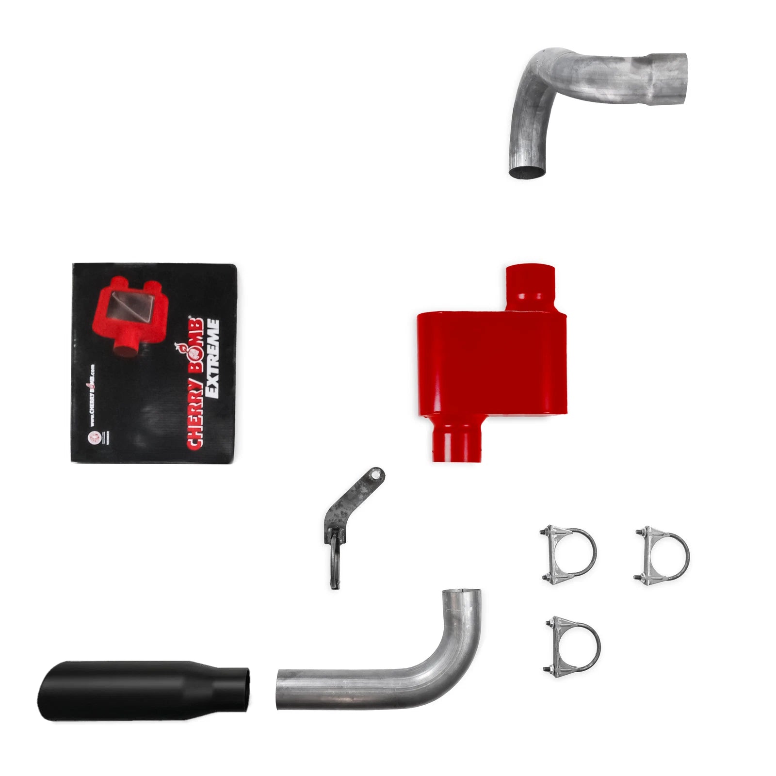 2.5" Single Exhaust Kit for Jeep Wrangler (2018–2025) Cherry Bomb Roll Black T