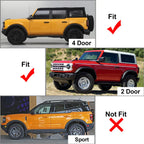 Black AC Stereo Tune Knob Headlight Switch Covers for Ford Bronco (2021-2022)