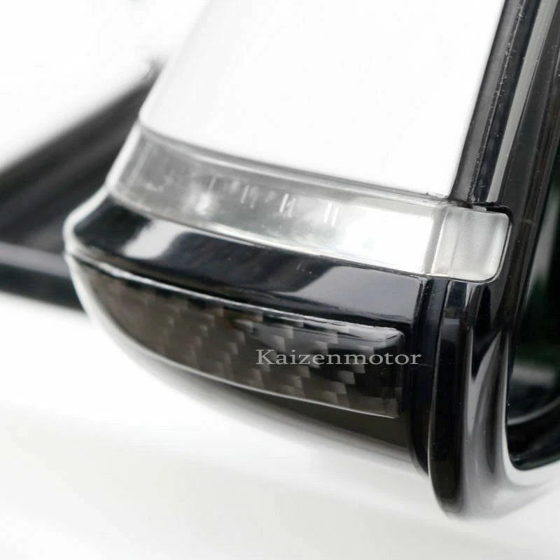Carbon Fiber Rearview Side Mirror Protect Guard Sticker for Universal (-)
