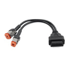 2X 6 Pin 4 Pin to OBD2 Adapter Cable for Harley Motorcycle