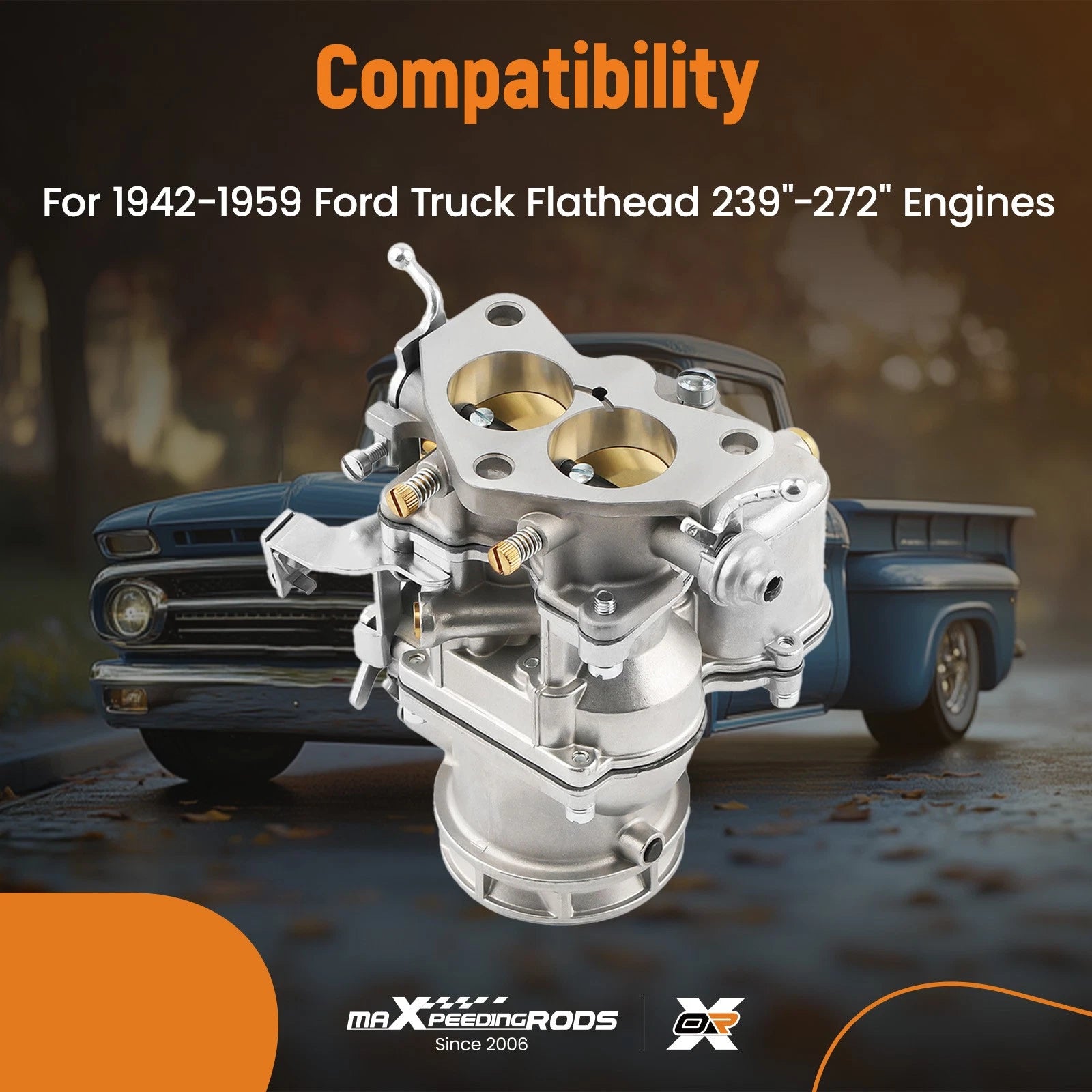 2-Barrel Carburetor with Gasket for Ford Flathead V8 (1942-1959)