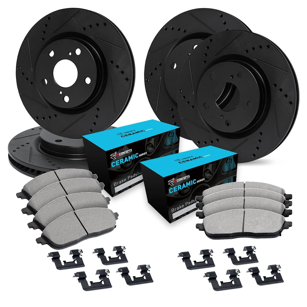 Set of 4 Brake Disc and Pad Kits for WHWH2 (Front & Rear)