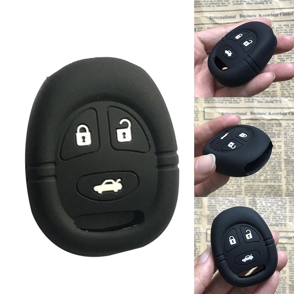 3X Silicone Key Case Cover for Saab 9-5 (1999–2009), 9-3 (1999–2002)