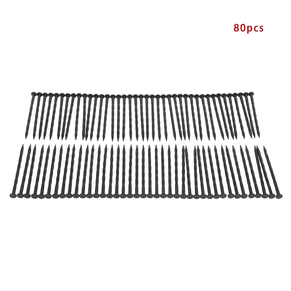 Set of 80 Plastic Landscape Anchoring Spikes for Garden Lawn 8"