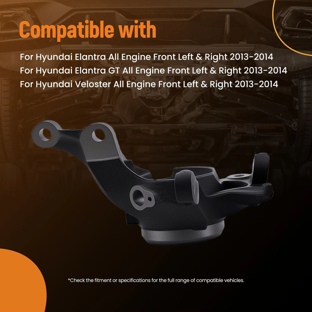 2X Front Steering Knuckle for Hyundai Elantra GT (2013–2014) 51715-2V000 51716-2V000