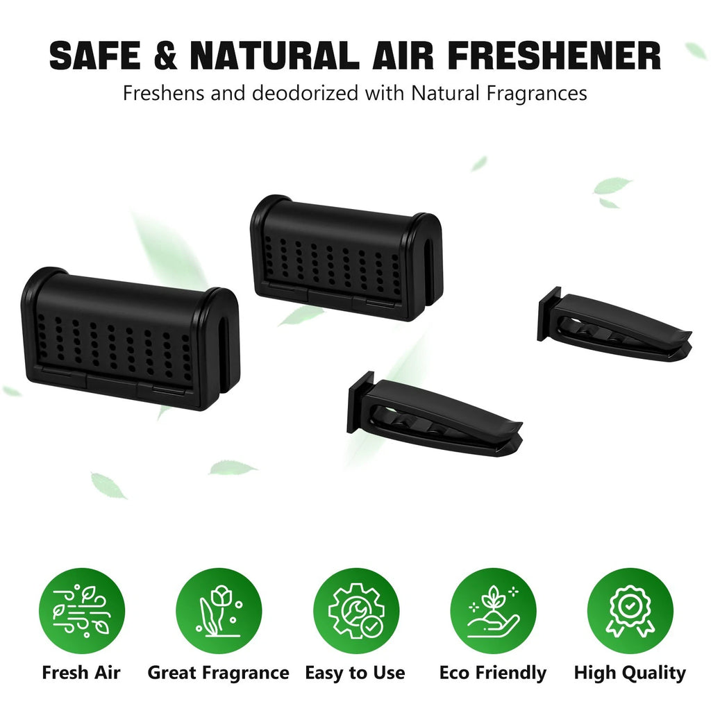2X Clip On Air Freshener for Tesla Model 3 & Y (Long Last, Black Squash Scent)