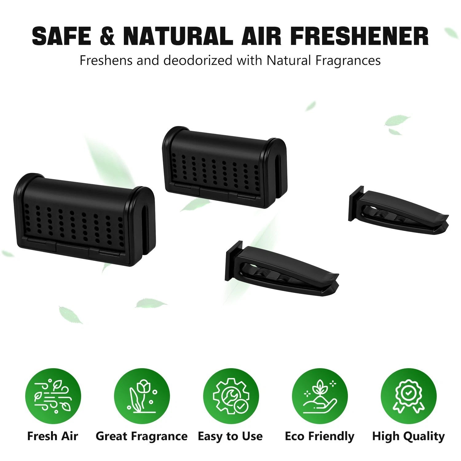 2X Clip On Air Freshener for Tesla Model 3 & Y (Long Last, Black Squash Scent)