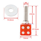 2X Red Dice License Plate Bolts for Motorcycle Bike