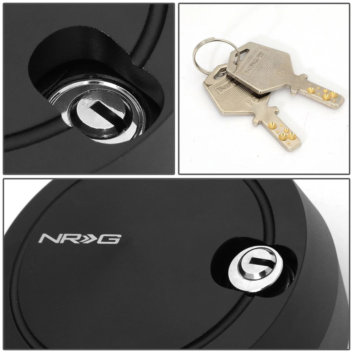 NRG Innovations SRK-201MB Steering Wheel Quick Release Hub Lock w/Keys for