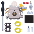 Carburetor Gasket Spark Plug Kit for Homelite Zama Ryobi C1U-H60 (25cc-30cc)