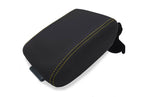 Leather Console Lid Armrest Cover for Honda CR-V (2017–2021) Yellow Stitch