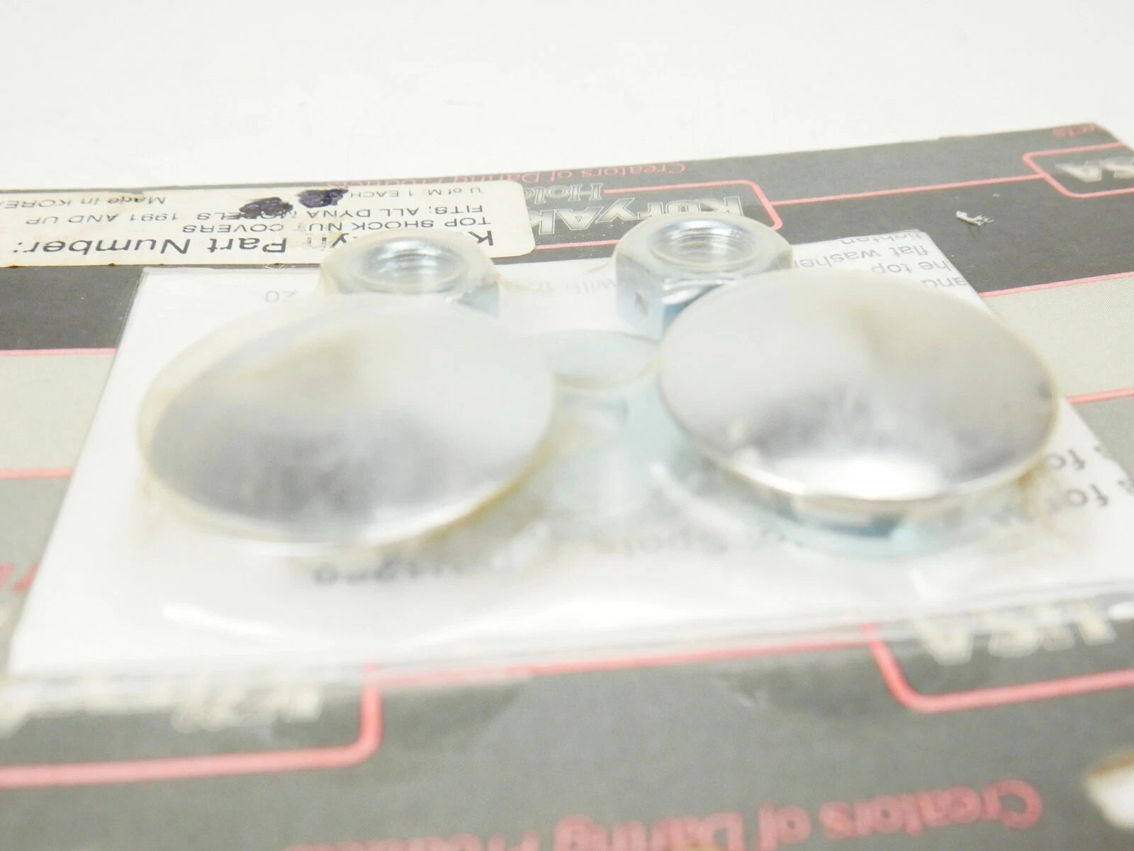 Set of 2 Chrome Top Shock Nut Covers for Harley Dyna (1991–2005)