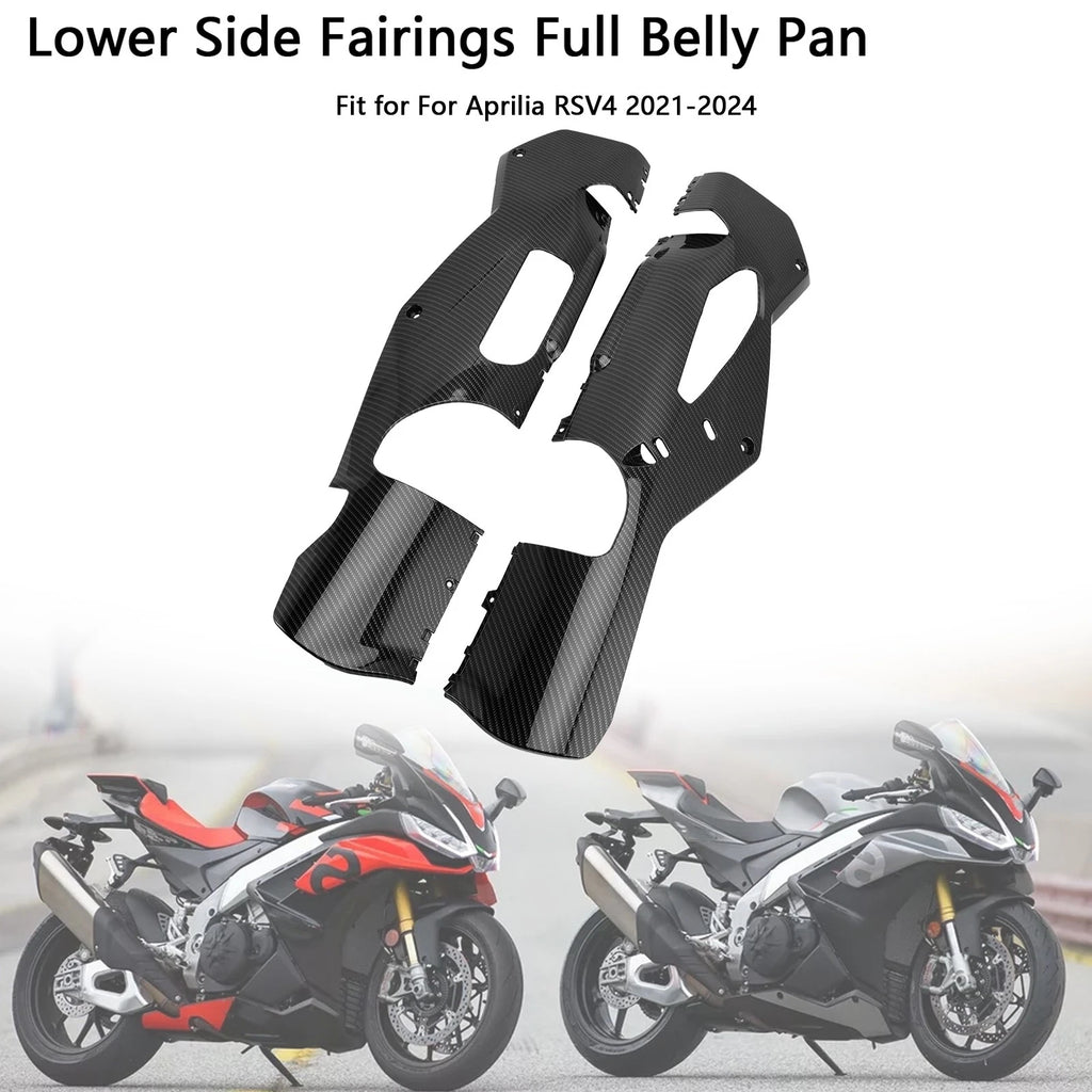 Lower Side Fairings Belly Pan Cover for Aprilia RSV4 (2021–2024) Carbon