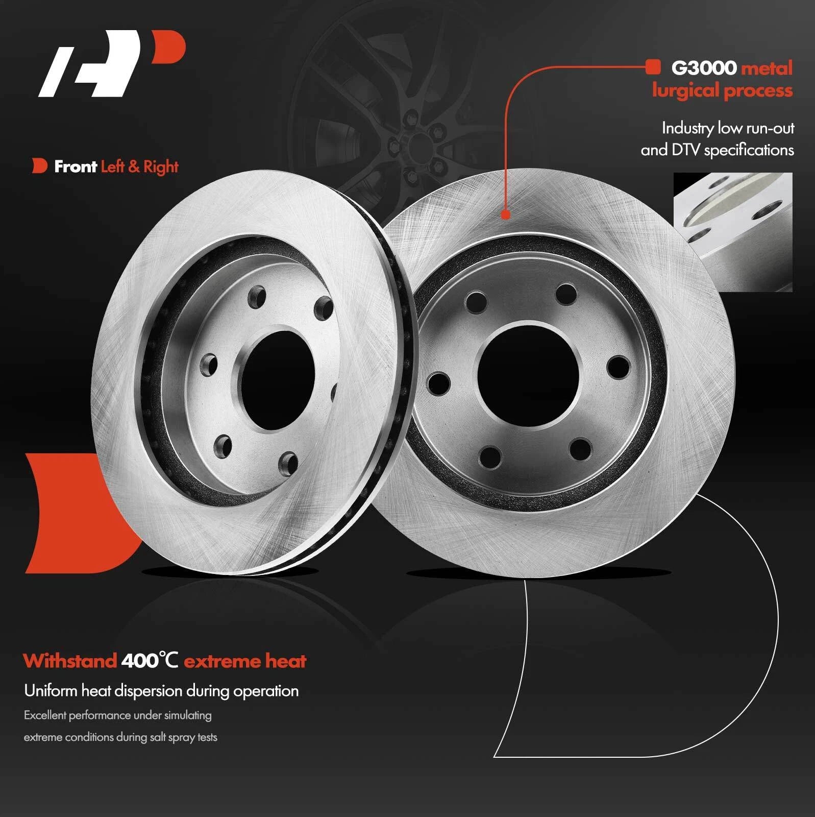 Front Disc Brake Rotors for Chevy Silverado 1500, GMC Sierra 2500 (1999–2006)